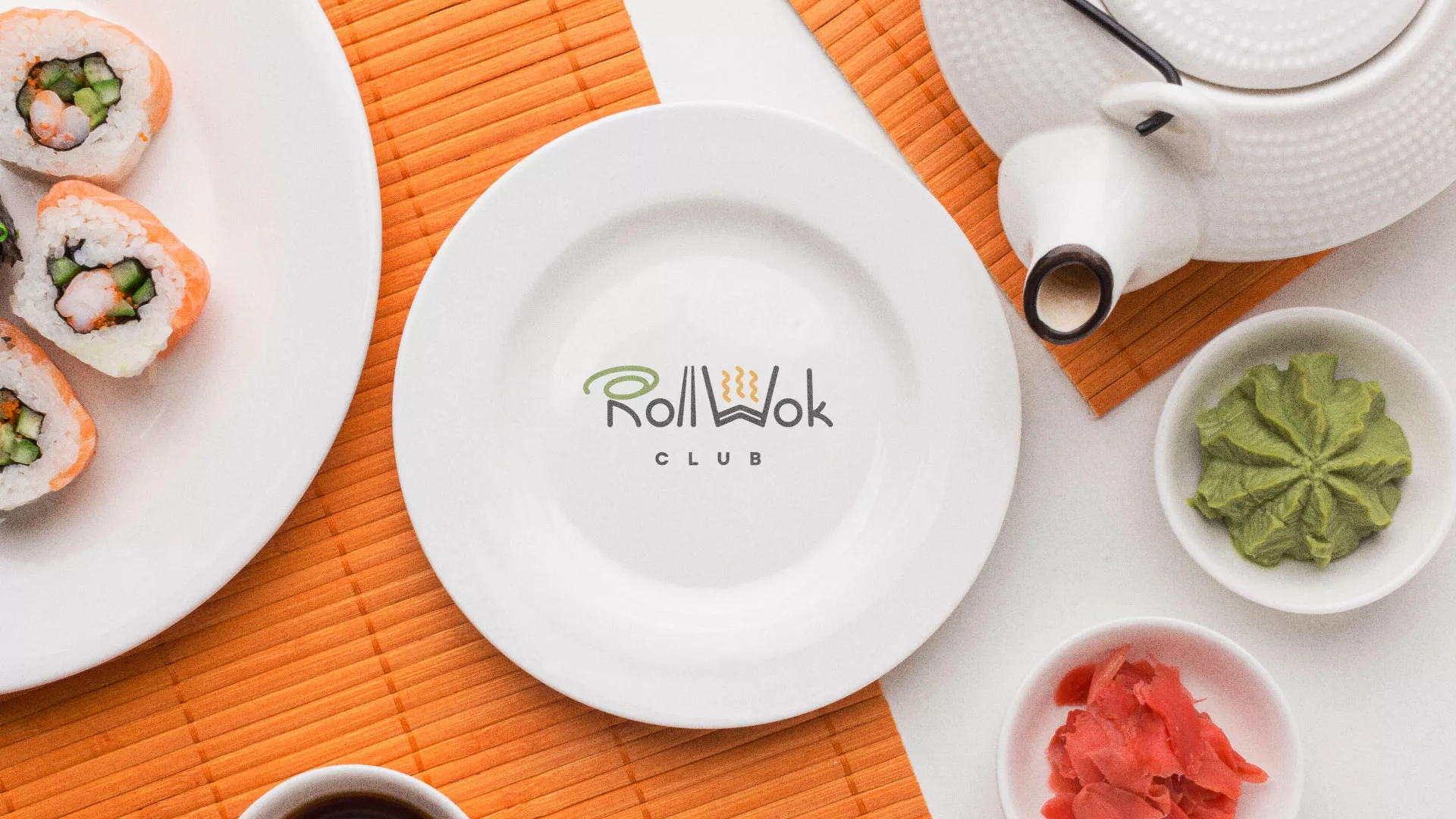 Разработка логотипа и фирменного стиля в Нее для суши-бара «Roll Wok Club» Разработка логотипа и фирменного стиля в Нее для суши-бара «Roll Wok Club»